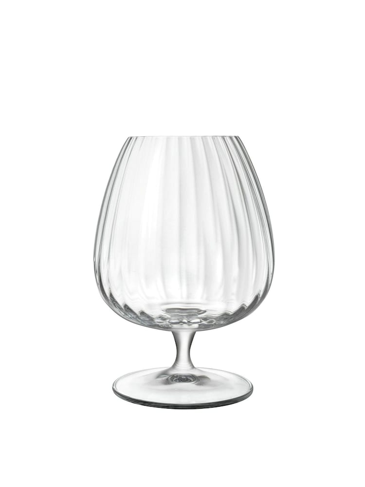 Luigi Bormioli Set of 6 Grey Optica Cognac Glasses - Image 2 of 8