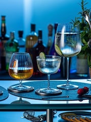 Luigi Bormioli Set of 6 Grey Optica Cognac Glasses - Image 3 of 8