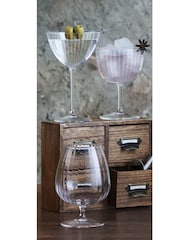 Luigi Bormioli Set of 6 Grey Optica Cognac Glasses - Image 5 of 8