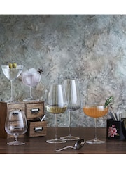 Luigi Bormioli Set of 6 Grey Optica Cognac Glasses - Image 8 of 8