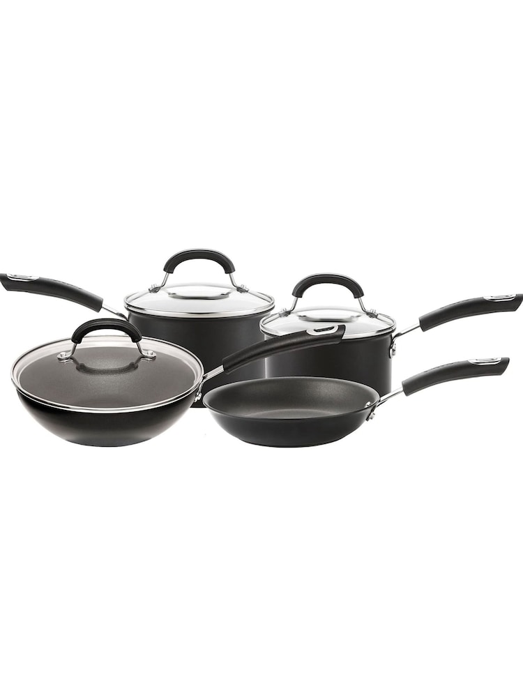 Circulon 4 Piece Black Total Hard Anodised Non Stick Cookware Set - Image 1 of 5