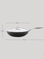 Circulon Black Style Hard Anodised 30cm Stirfry With Stainless Steel Lid - Image 4 of 4