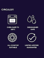 Circulon Grey Total Hard Anodised 28cm Sauteuse With Glass Lid - Image 4 of 5