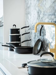 Circulon 3 Piece Grey Total Hard Anodised Non Stick Saucepan Set - Image 2 of 5