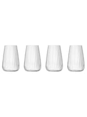 Luigi Bormioli Set of 6 Grey Optica Stemless Hi Ball Glasses - Image 1 of 2