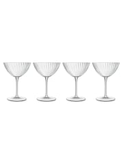 Luigi Bormioli Set of 4 Grey Optica Martini Glasses - Image 1 of 8