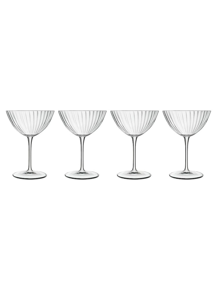 Luigi Bormioli Set of 4 Grey Optica Martini Glasses - Image 1 of 8