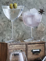 Luigi Bormioli Set of 4 Grey Optica Martini Glasses - Image 3 of 8