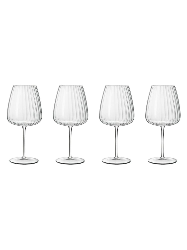 Luigi Bormioli Set of 2 Grey Optica Red Wine Glasses - Image 2 of 6