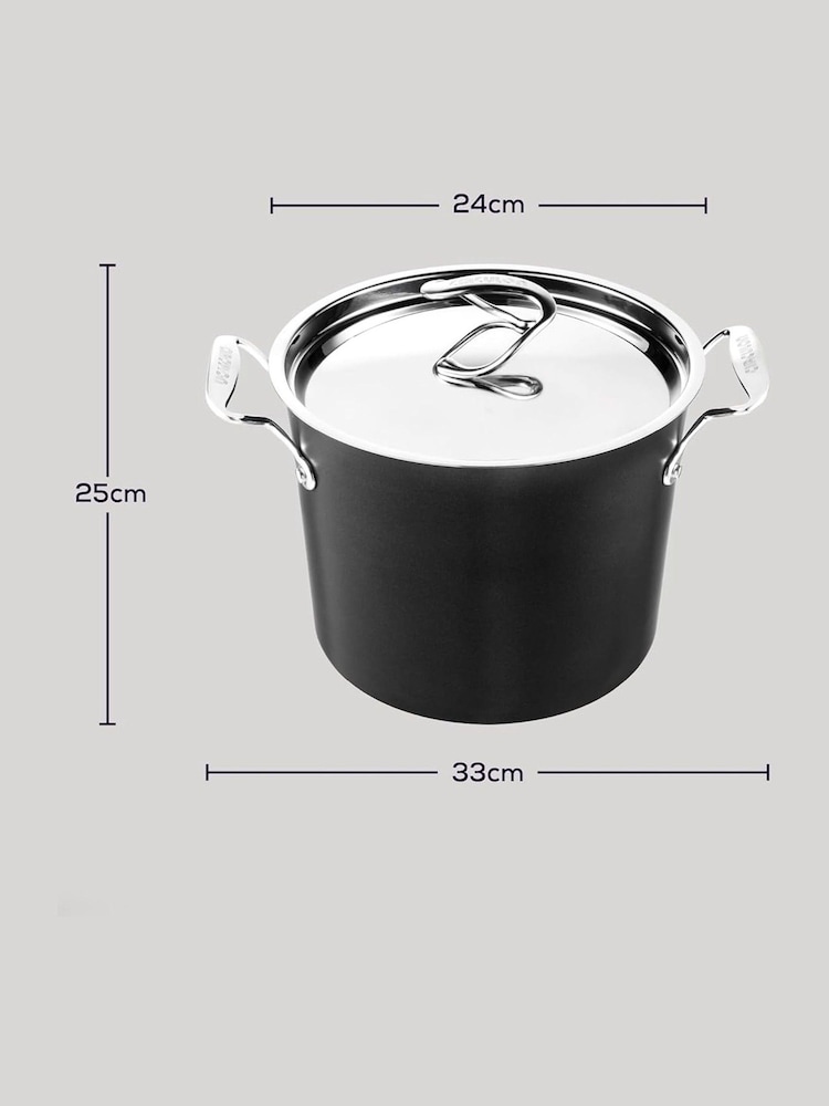 Circulon Grey Style Hard Anodised Stockpot 24cm 7.6L - Image 4 of 4
