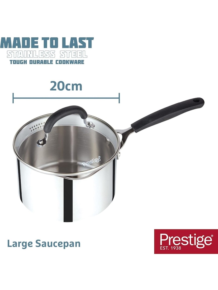 Prestige Grey Made To Last 20cm Saucepan - Image 5 of 5