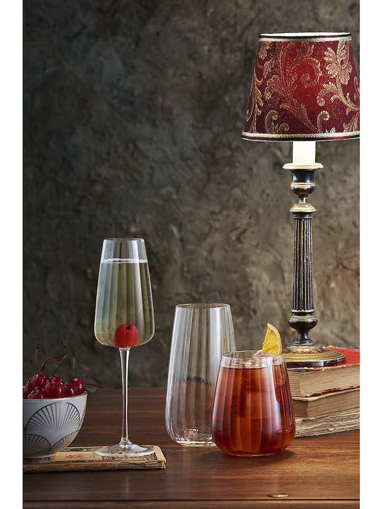 Luigi Bormioli Grey Optica Sparkling Wine Glasses  Set of 6 - Image 2 of 4