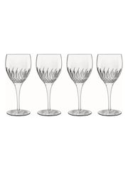 Luigi Bormioli Set of 6 Grey Diamante White Wine Glasses - Image 1 of 2
