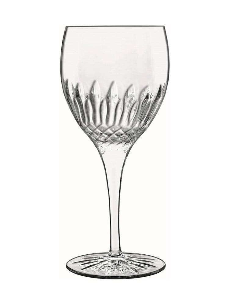 Luigi Bormioli Set of 6 Grey Diamante White Wine Glasses - Image 2 of 2