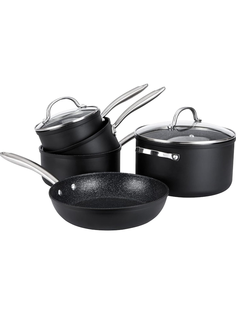 Prestige 5 Piece Grey Scratch Guard  Cookware Set - Image 1 of 6