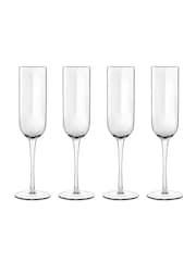 Luigi Bormioli Set of 6 Grey Jazz Flute Glasses - Image 1 of 4