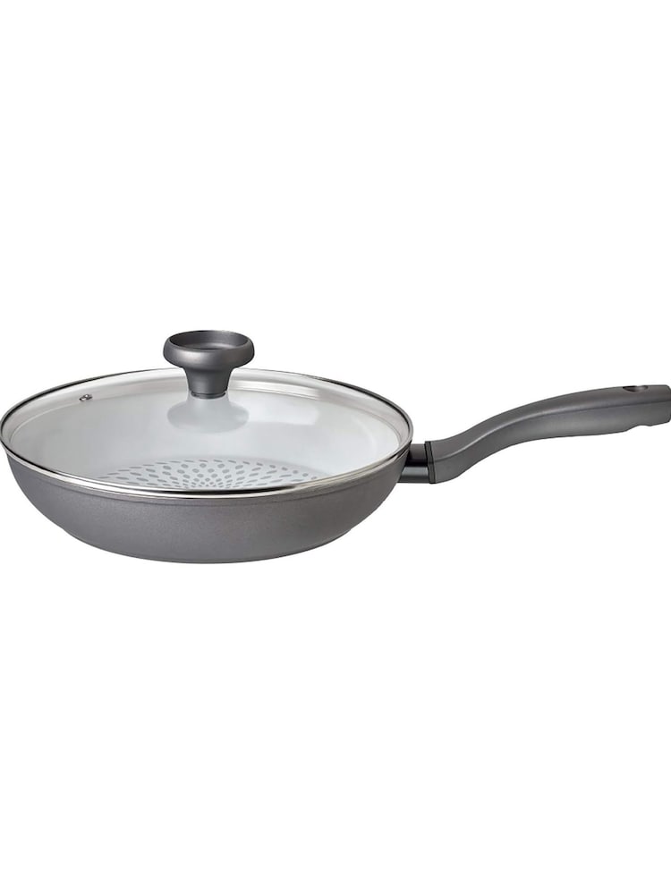 Prestige Grey Earthpan 28cm Ceramic Fry Pan With Glass Lid - Image 1 of 4