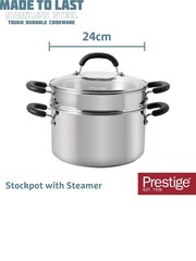Prestige Grey Made To Last Stockpot and Steamer Pan - Image 3 of 4