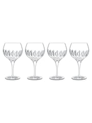 Luigi Bormioli Set of 4 Grey Diamante Gin Glasses - Image 2 of 6