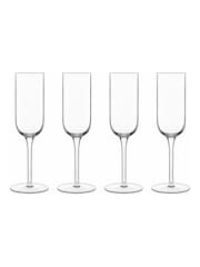 Luigi Bormioli Set of 6 Grey Sublime Flute Glasses - Image 1 of 4