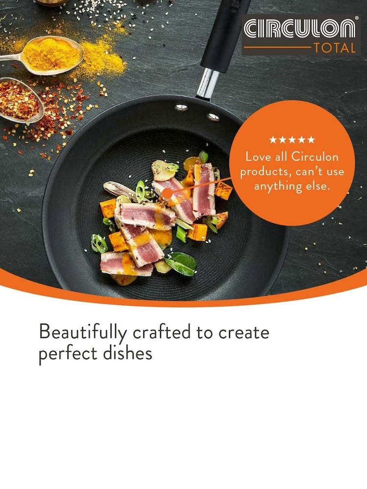 Circulon Grey Total Hard Anodised 30cm Frying Pan With Glass Lid - Image 5 of 5