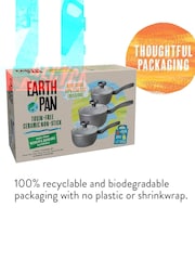 Prestige 3 Piece Grey Earthpan Recycled Aluminium Ceramic Non Stick Saucepan Set - Image 3 of 4