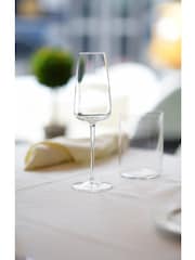 Luigi Bormioli Grey Talismano Flute Glasses Set of 6 - Image 1 of 8
