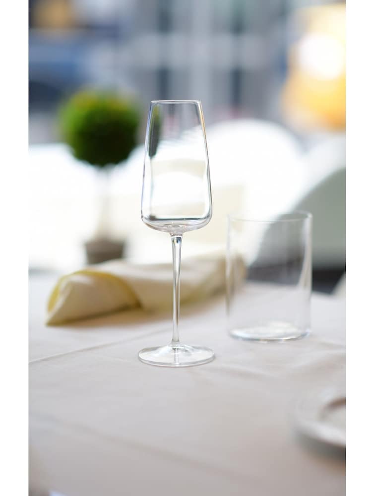 Luigi Bormioli Grey Talismano Flute Glasses Set of 6 - Image 1 of 8