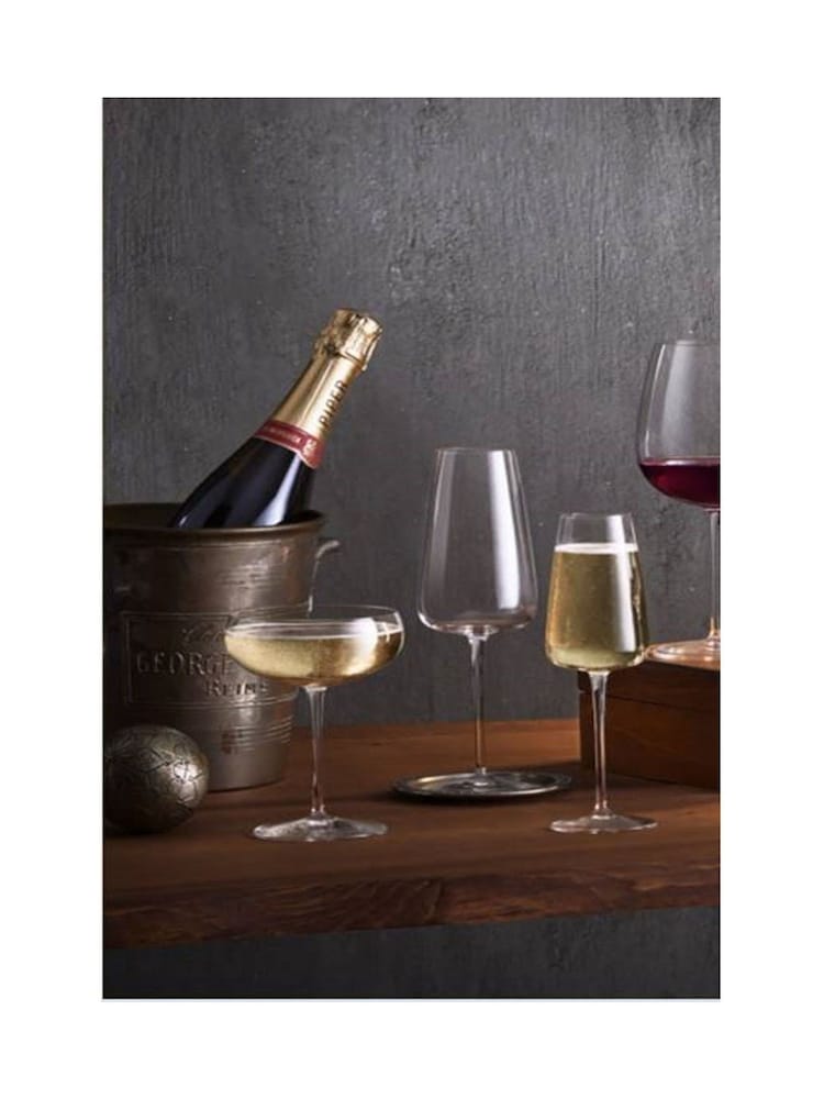 Luigi Bormioli Grey Talismano Flute Glasses Set of 6 - Image 8 of 8