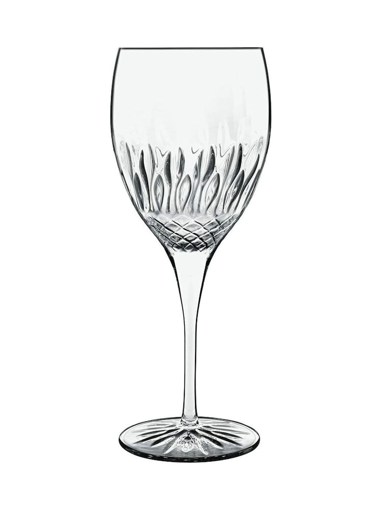 Luigi Bormioli Set of 6 Grey Diamante Red Wine Glasses - Image 1 of 2