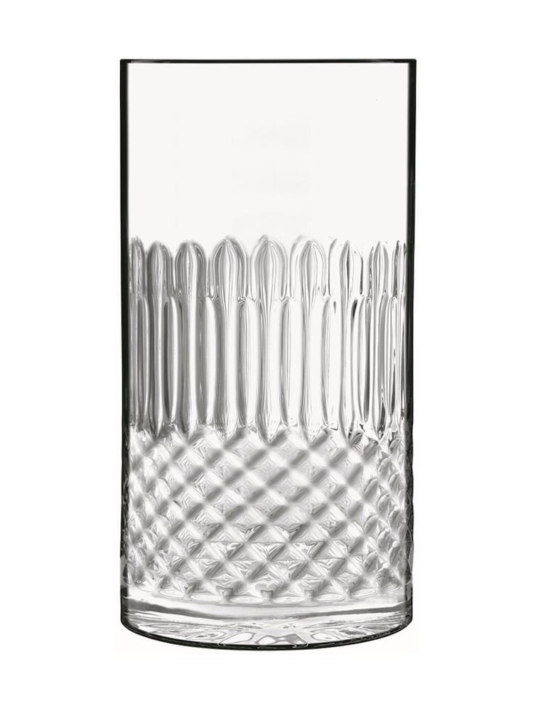 Luigi Bormioli Set of 6 Grey Diamante Hi-Ball Glasses - Image 2 of 4
