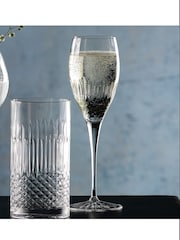 Luigi Bormioli Set of 6 Grey Diamante Hi-Ball Glasses - Image 3 of 4