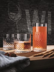 Luigi Bormioli Set of 6 Grey Diamante Hi-Ball Glasses - Image 4 of 4