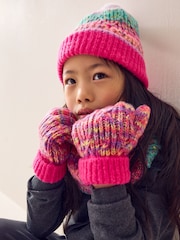 Pink/Blue Beanie Gloves And Snood Set (3-13yrs) - Image 2 of 6