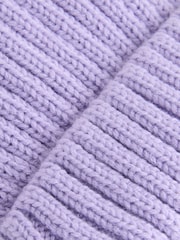 Flieder-Violett - Rib Pom Beanie (3mths-16yrs) - Bild 3 von 3