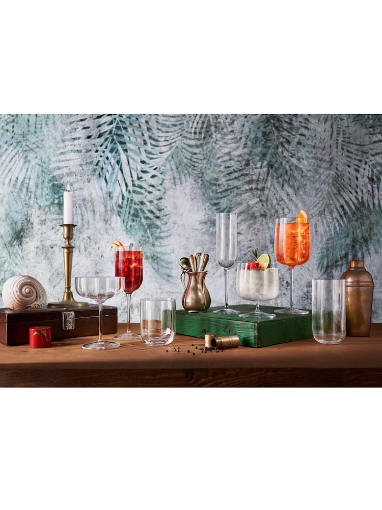 Luigi Bormioli Set of 4 Grey Jazz Rum Cocktail Glasses - Image 3 of 3