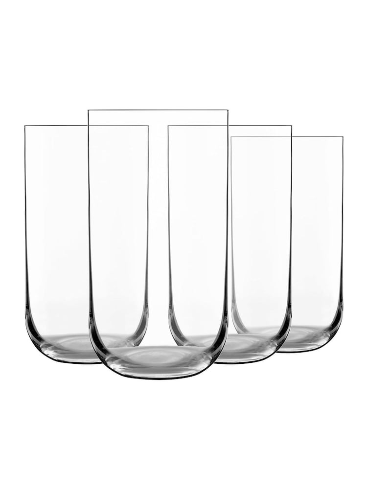 Luigi Bormioli Set of 6 Grey Sublime Hi Ball Glasses - Image 1 of 1