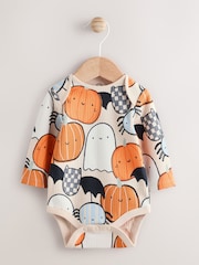 Naranja - Baby Long Sleeve Halloween Bodysuit - Imagen 1 de 7