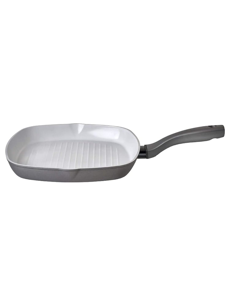 Prestige Grey Earthpan 28cm Ceramic Non Stick Square Grill Pan - Image 1 of 4