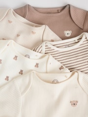 Neutral Bear Baby Long Sleeve Bodysuits 5 Pack - Image 10 of 15