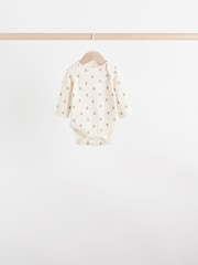 Neutral Bear Baby Long Sleeve Bodysuits 5 Pack - Image 3 of 15