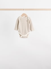 Neutral Bear Baby Long Sleeve Bodysuits 5 Pack - Image 4 of 15