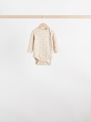 Neutral Bear Baby Long Sleeve Bodysuits 5 Pack - Image 5 of 15