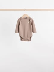 Neutral Bear Baby Long Sleeve Bodysuits 5 Pack - Image 6 of 15