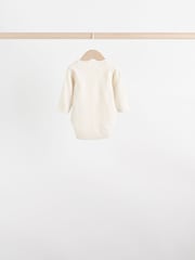 Neutral Bear Baby Long Sleeve Bodysuits 5 Pack - Image 8 of 15