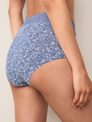 Blue Ditsy Floral Full Brief Lace Knickers 4 Pack - Image 3 of 10