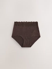 Blue Ditsy Floral Full Brief Lace Knickers 4 Pack - Image 8 of 10