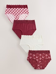 Berry Bow Print - Unterhosen aus Spitze, 4er-Pack - Bild 1 von 10