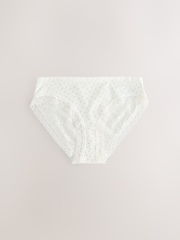 Green Ditsy Floral High Leg Lace Knickers 4 Pack - Image 5 of 10