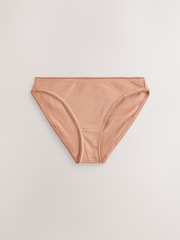 Black/Caramel Nude/Praline Nude High Rise High Leg Cotton Rib Knickers 3 Pack - Image 2 of 6